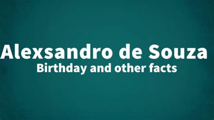 Alexsandro De Souza - Net Worth, Age, Height, Birthday, Bio, Wiki!