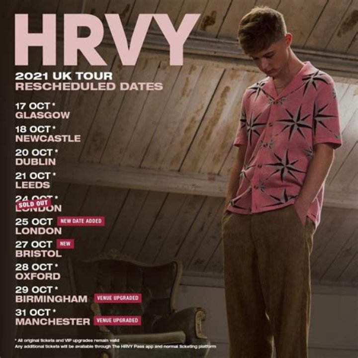 HRVY Announces 'Personal Tour' - CelebMix