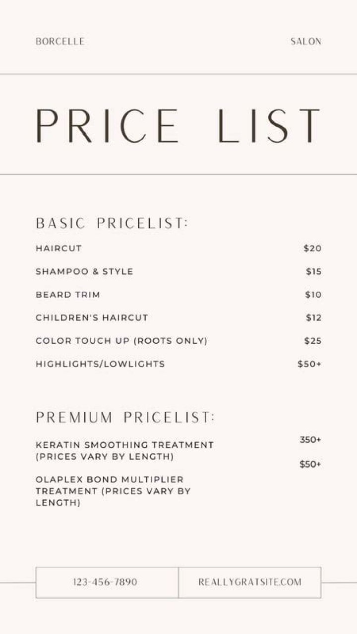 Price List, Shop Locations & Contact