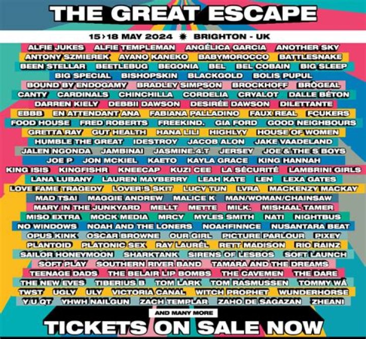 The Great Escape bolsters line-up with 150 new names